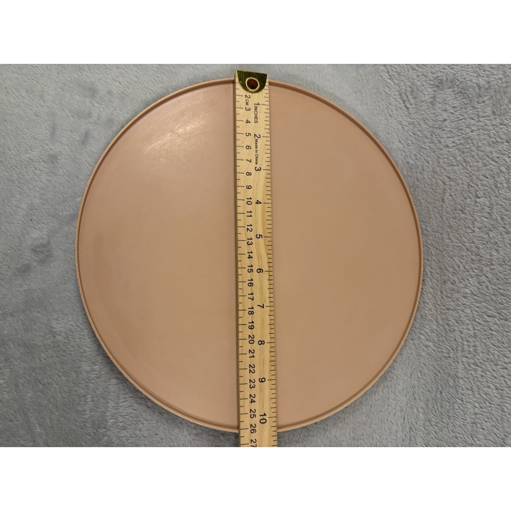 Vintage Plastic Lazy Susan Turntable Lot of 3 Retro Kitchen Mustard Almond Tan - Picture 7 of 8